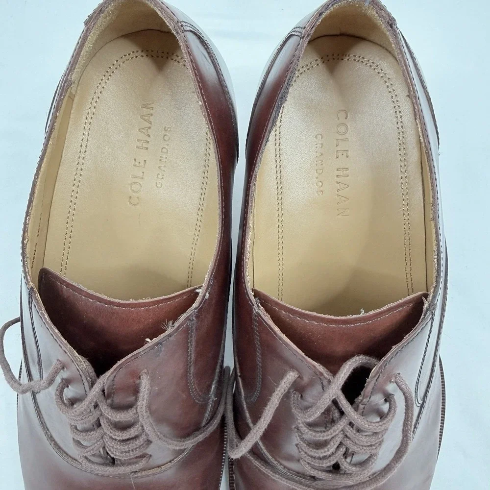 Cole Haan Oxford Men's Dress Shoes Brown Leather  Size 10.5 M